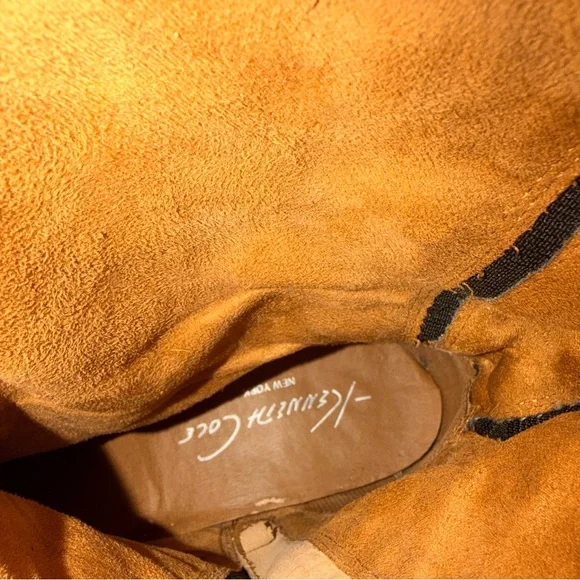 Kenneth Cole New York Black Leather Knee High Riding Boots Zip Women’s 8.5 - Picture 8 of 8